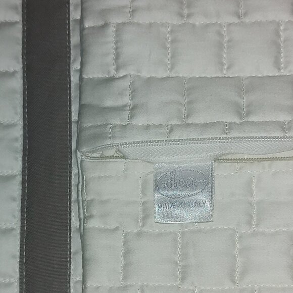 DEA 100% EGYPTIAN QUILTED COTTON BOUDOIR SHAMS IVORY COLOR #15 13x20 ITALY - Picture 7 of 7
